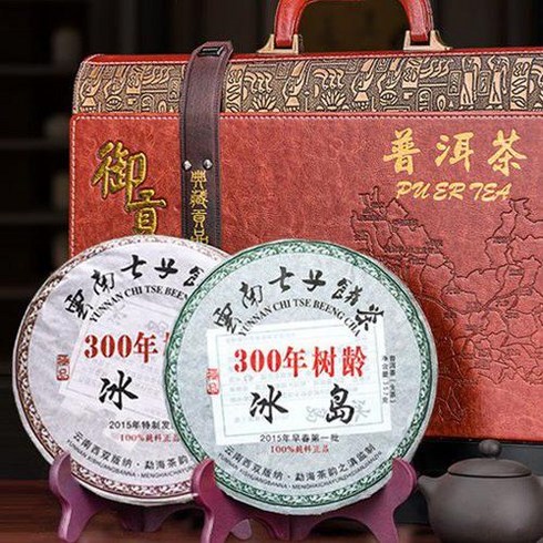 생숙 - 차잎차 고급 빙도 보이차 생숙쌍병 714g 영도, 1개, 1개입, 1개
