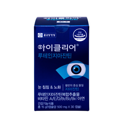 2023년 가성비 최고 루테인 - 종근당건강 아이클리어 루테인 지아잔틴, 30정, 1개