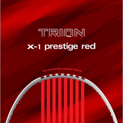 트라이온 X-1 프레스티지 화이트 레드 배드민턴라켓 PRESTIGE RED 무료스트링, 1개