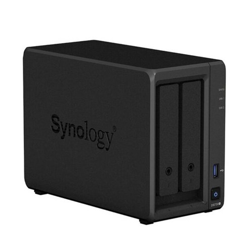 서버 오리지널 Synology 디스크 스테이션 네트워크 클라우드 스토리지 DS720 NAS 2 베이 2G RAM SATA3 디스크리스 블랙