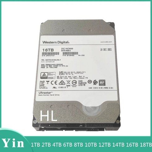 하드 드라이브 SATA WD 1TB 2TB 4TB 6TB 8TB HDD 10TB 12TB 14TB 16TB 18TB 20TB 22TB 6 GB/S 7200RPM 256MB 캐시 3, [22] Used For WD 18TB, 10.Used For WD 18TB