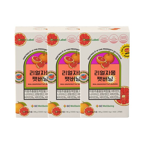 그린라벨 리얼자몽 팻버닝 3box, 3박스 42포, 1세트