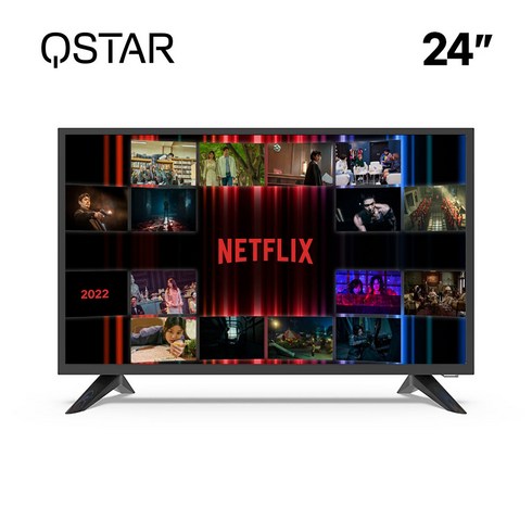 큐스타 22년형 24인치 HD 스마트TV WiFi 넷플릭스 Q2401UK, 기본 스탠드형 방문설치(파손시보상), 수도권(서울경기인천)