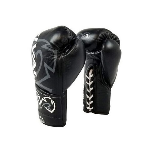 라이벌 글러브 복싱 권투 Rival Boxing RFX-Guerrero SF-F Pro Fight Lace-Up Gloves - Black, 8 oz.