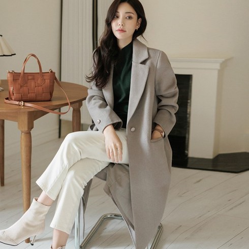 2023년 가성비 최고 원버튼코트 - 키첼 마일드 울 원버튼 코트