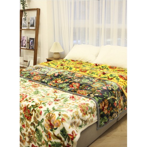 바세티 화사한 극세사 두툼 포근 캠핑용 특대형담요150x200cm