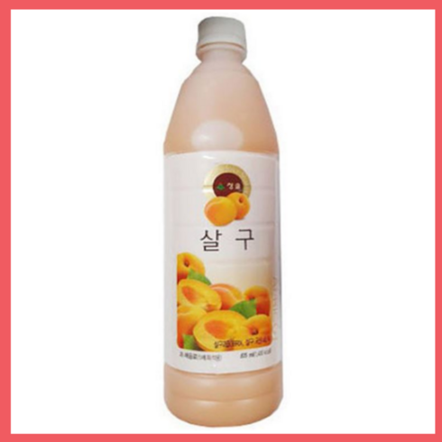 청솔 살구 음료베이스 835ml / 과일원액, 2개