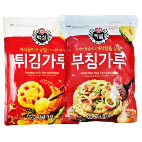 [SUNNY] 백설 부침가루+튀김가루1KG-제사음식-명절음식, 1kg, 1개