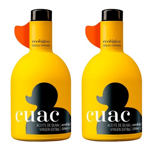 꾸악 CUAC 피쿠알 100% 유기농 엑스트라버진 올리브오일 500ml 2개, 0.5l