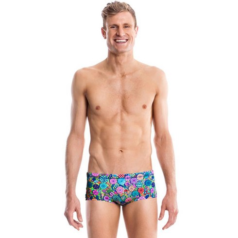 펑키트렁크 본다이 브롤리 숏사각 트렁크 수영복 Funky Trunks - Bondi Brollies Plain Front Trunks