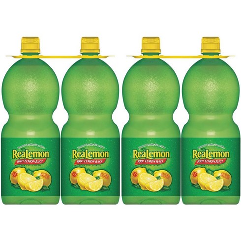 (미국직배) ReaLemon 리얼레몬 100% 레몬주스 1.4L 4개 ReaLemon 100% Lemon Juice (48 fl. oz. 4 pk.), 1개, 1ml