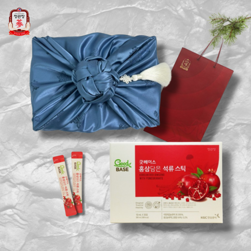 정관장 홍삼담은석류스틱 보자기포장 선물세트 + 쇼핑백, 10ml