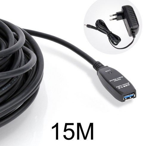 넥스트 USB3.0 리피터 유전원 케이블 NEXT-USB15U3PW, 1개, 15m