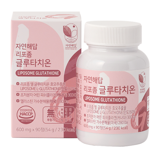 리포좀 글루 - 자연해답 리포좀 글루타치온, 90정, 600mg, 1개