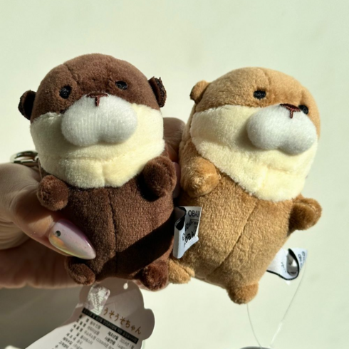 우소우소짱 소인형 동물키링 가방고리 미니, 브라운, 1개