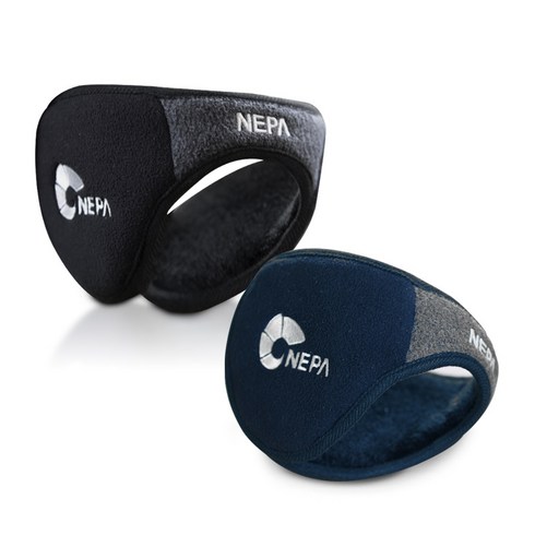 네파 Safety 듀오 방한 귀마개, 블랙+네이비