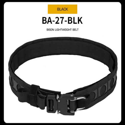 WS 페로타입 바이슨 전술 워 몰리 벨트 BA-27, BK 블랙, 1개