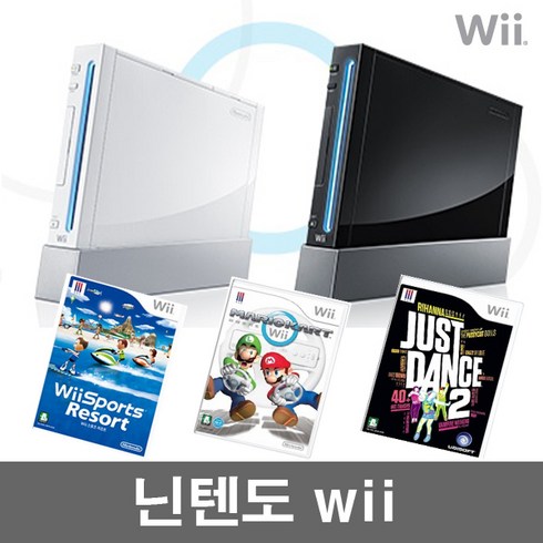 닌텐도2인용게임 - 닌텐도 위 Wii 2인 중고 스포츠리조트 마리오카트 저스트댄스