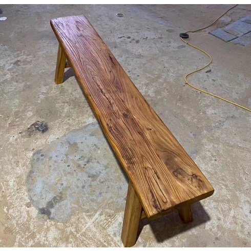 통나무 오래된 나무 고재 원목 테이블 앤틱 빈티지 식탁 티크, 170*25*45 벤치