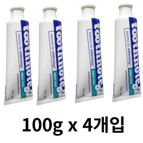 투스노트 미백 치약 아쿠아민트향, 3개, 400g