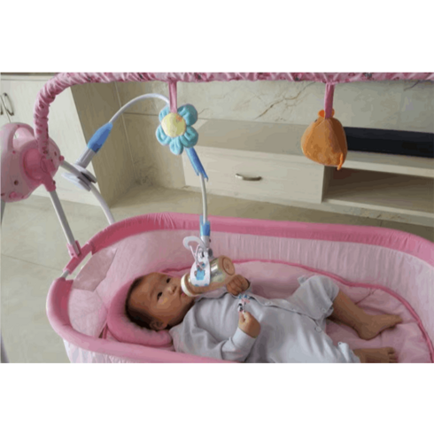 수유 거치대 젖병 클램프 셀프 침대 머리 고정 걸이 지지대 용품 받침대, 06. 핑크 120CM