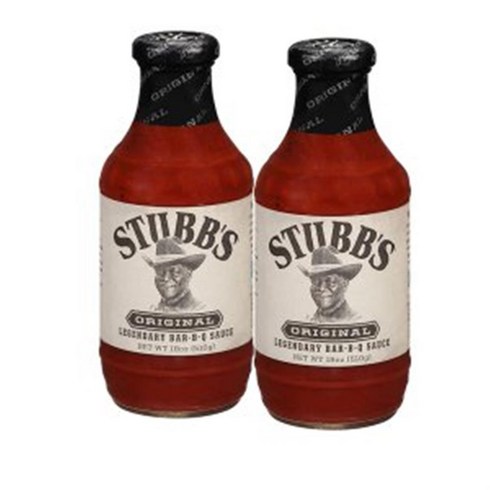 STUBBS 스모키 바베큐소스 - 스텁스 오리지널 레전더리 바베큐소스 510g X 2팩 4팩, 4개