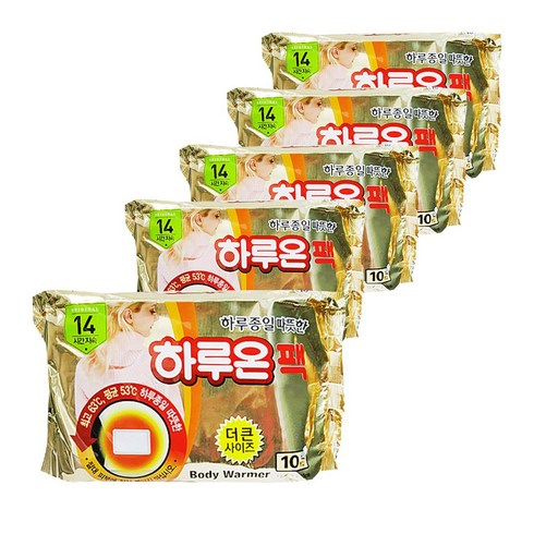 하루온 핫팩 붙이는 타입 50g, 50개