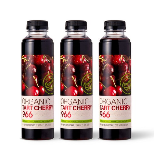 2023년 가성비 최고 유기농 타트체리966 - 에이치엘사이언스 유기농 타트체리 966 농축액, 580ml, 3개