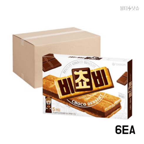 비초비 비쵸비 통 초콜릿 비스켓 쿠키 25g 5개입 6박스, 6개