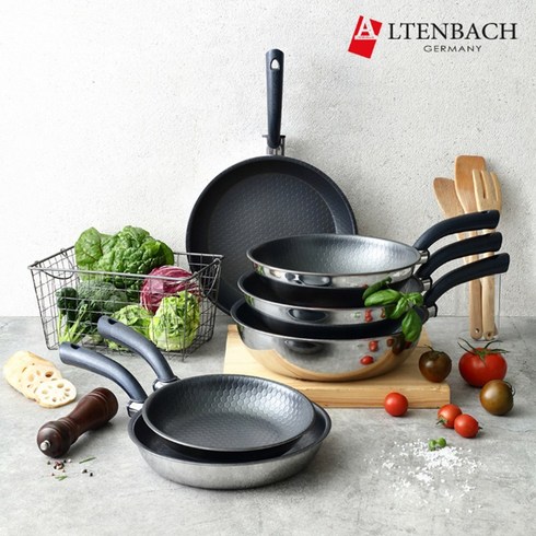 ALTENBACH 알텐바흐 통5중 스텐 인덕션 프라이팬 엑스칼리버 코팅, 궁중팬 28cm, 1개