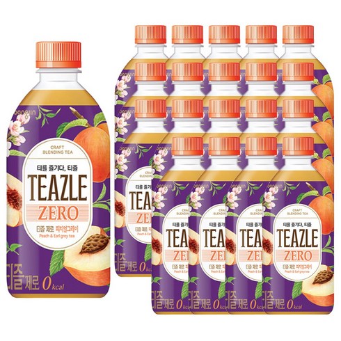 티즐 제로 피치얼그레이, 20개, 500ml