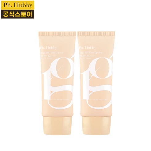 피에이치하비 (Ph Hubby) 베이지 비비 톤업 선크림 50g 튜브형 SPF50 PA++++, 1개