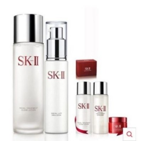 (정품)SK-2 스킨 로션 세트 SK2 페이셜 클리어로션 200ml+30ml+SK2 페이셜 리프트 에멀젼 100g+증정품, 1개