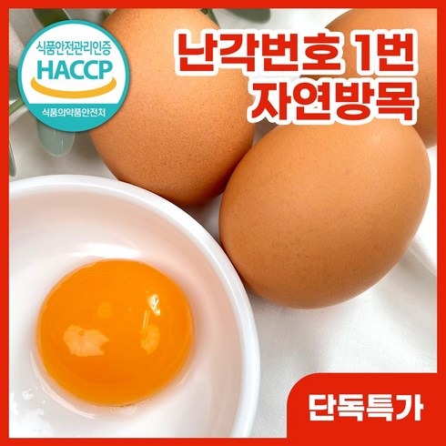 황동유정란 - 산다라 자연방목 유정란 난각번호1번 무항생제 달걀 계란 황동유정란, 유정란 20구, 1개