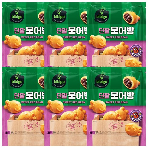 CJ 비비고 단팥 붕어빵, 6개, 300g