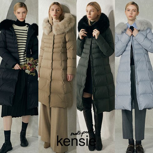 [Kensie] 켄지 23FW 여성 폭스퍼 구스다운 롱점퍼 1종