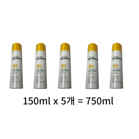 닥터아토 쿨링 선 스프레이 SPF50+ PA+++, 750ml, 4개