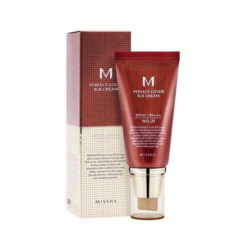 미샤 M 퍼펙트 커버 비비 크림 SPF42 PA+++ 50ml, 21호 화사한 베이지, 1개