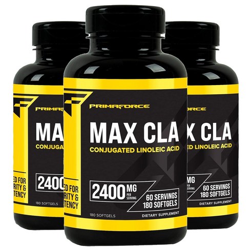 cla - 프리마포스 맥스 CLA 2400mg 소프트젤, 180정, 3개