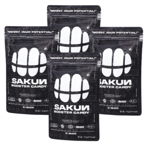 사쿤부스터캔디80 목캔디 대용량간식 sakun 허브사탕 민트, 70g, 4개