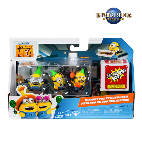 [Universal Studios] 미니언즈 4 굿즈 슈퍼배드4 파티 버스 피규어 세트 Despicable Me 4 Party Bus Figure Set