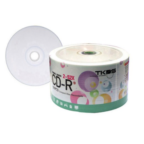 2024년 가성비 최고 프린터블공씨디 - TKDS 프린터블 52배속 랩핑 CD R 공디스크 50p