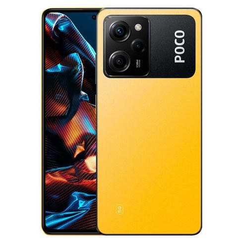 샤오미 포코 X5 프로 5G 글로벌 언락 128/6GB 6.67인치 - 포함, Yellow, Yellow