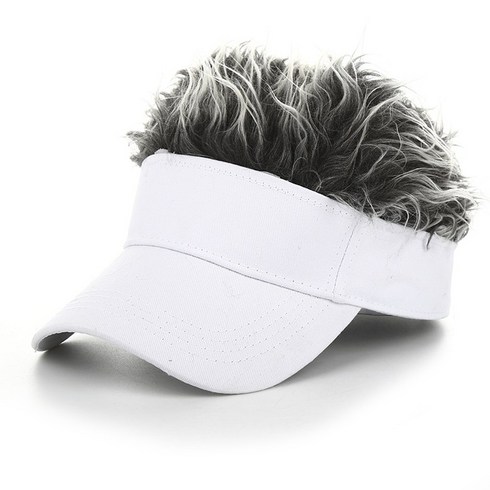 선캡 썬캡 남성 모자 머리털 가발 일체형 패션모자 가을과 겨울 머리 뾰족한 야구 여성 유럽과 미국의 태양 비브라토 성격 재미 있은 조수 여름