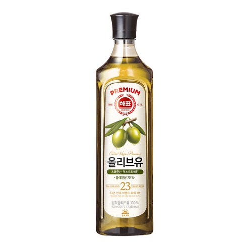 해표 압착 올리브유, 900ml, 1개