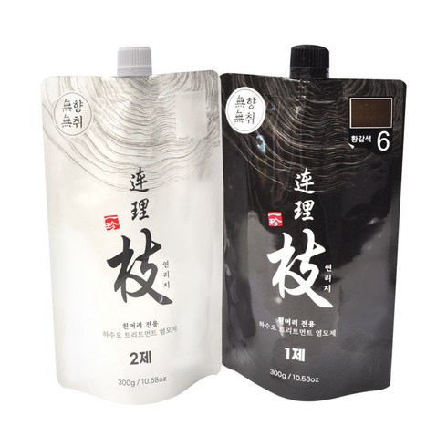 일진 연리지 하수오트리트먼트헤어칼라 1 2제 각300ml, 3.흑갈색, 1개