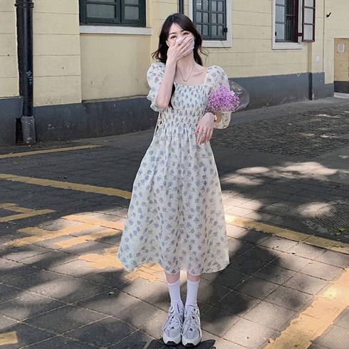여름 플라워 원피스 바캉스 비치 원피스