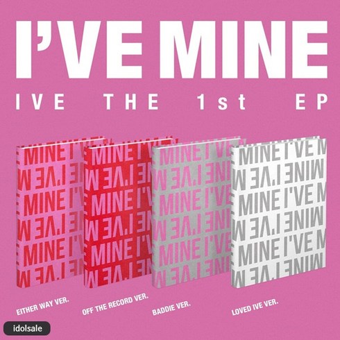 (초판) 아이브 초도한정 앨범 IVE 1집 MINE 마인 배디 이더웨이 Off The Record Baddie, 초판 Either way (pink)