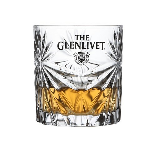 글렌리벳 - GLENLIVET 글렌리벳 핸드메이드 플라워패턴 크리스탈 위스키 글라스, 6개