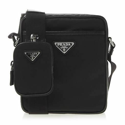 프라다 [라벨루쏘] [프라다] 2VH112 2DMH F0002 (XOP) 리나일론 삼각로고 남성 크로스백